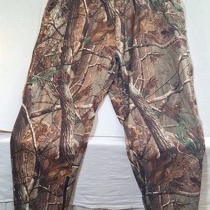 REALTREE REMINGTON PULL ON OVER, FLEECE LINED PANTS CAMOUFLAGE HUNTING
